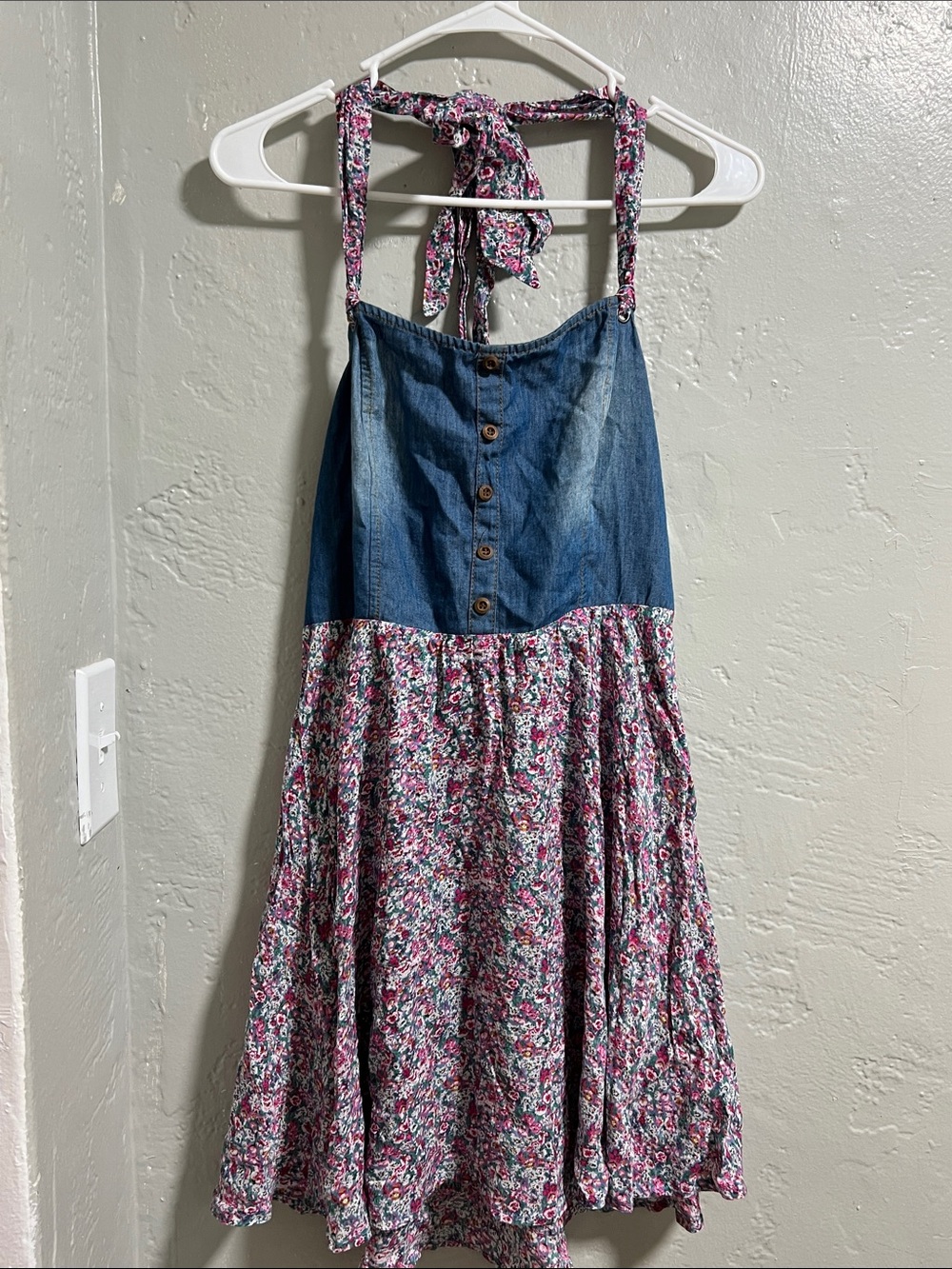 Mustard Seed floral dress ditsy chambray tomato girl
